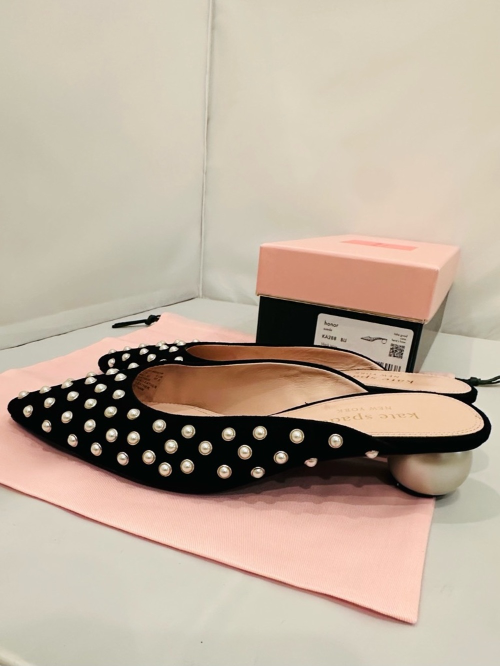 kate spade Black Pearl-Embellished Mules - Picture 4 of 6